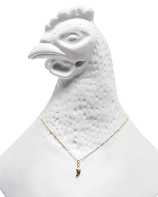 CARTIER, MADAME GRÈS, CHILI PEPPER SILVER AND GOLD LARIAT NECKLACE by  Madame Grès on artnet
