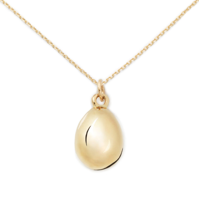 Egg Necklace (3D), Yellow Gold Plated