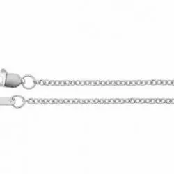 14K white gold cable chain - 18"
