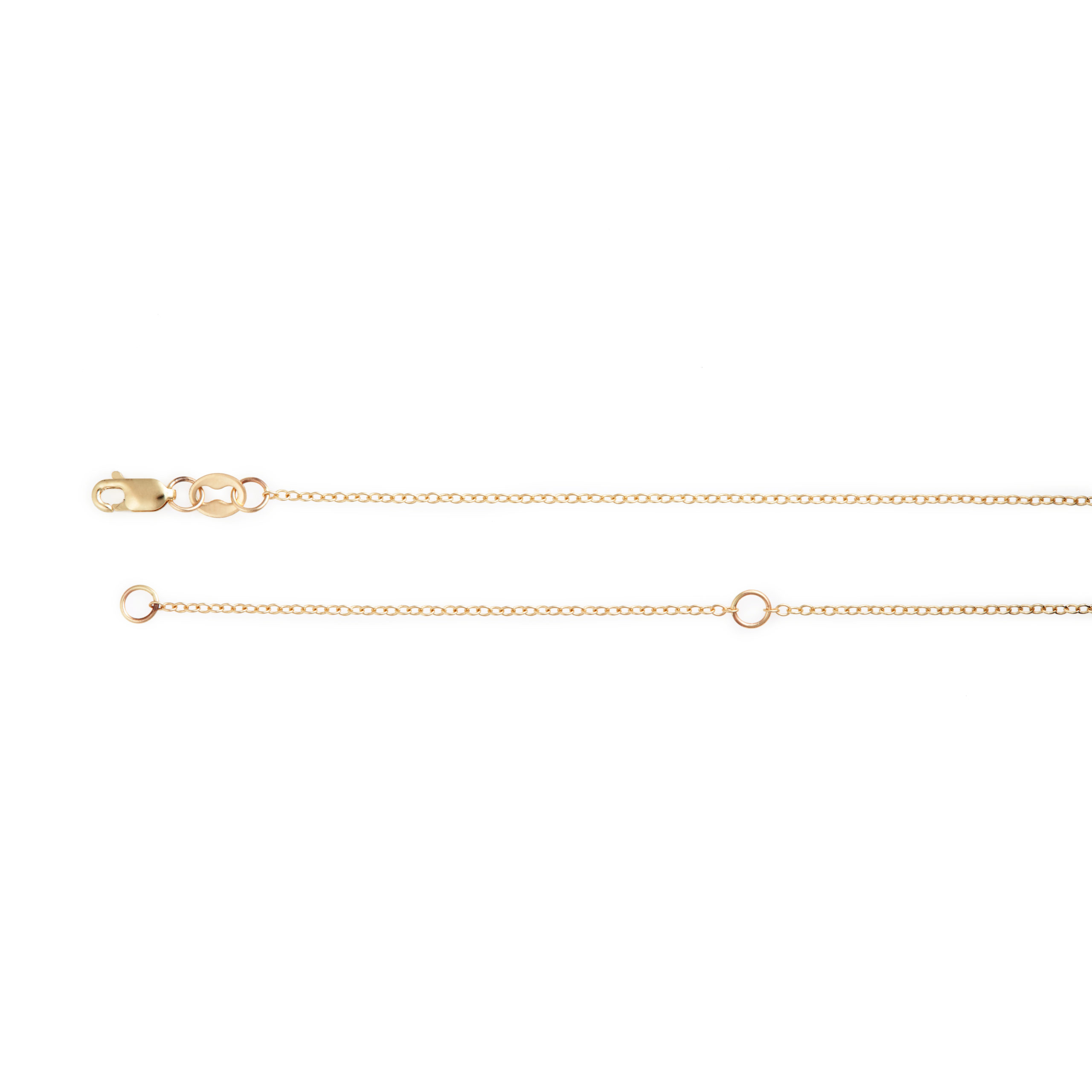 Best All Around Necklace: Gold Chain, Gold Bead Accents Adjustable 16/18 Inches