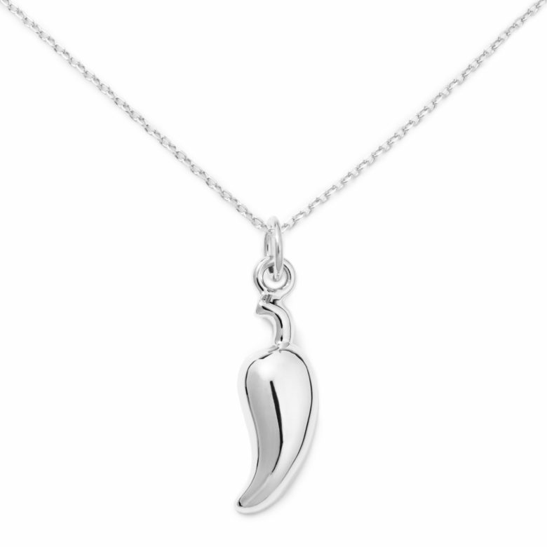 Chili Pepper Necklace, Sterling Silver