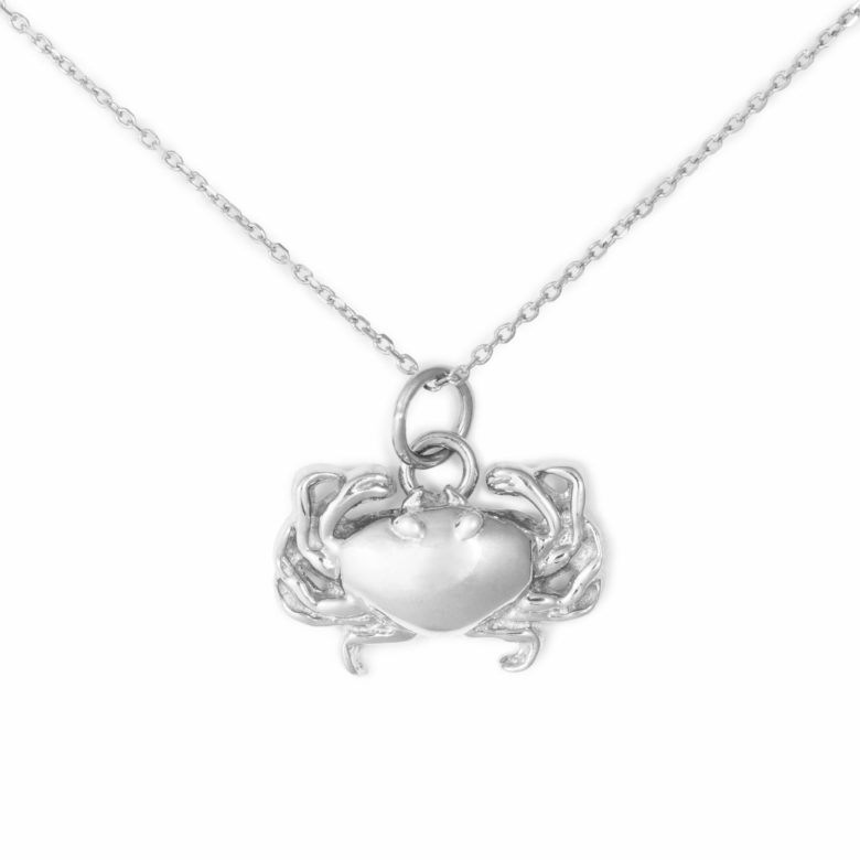 Crab Necklace, Sterling Silver