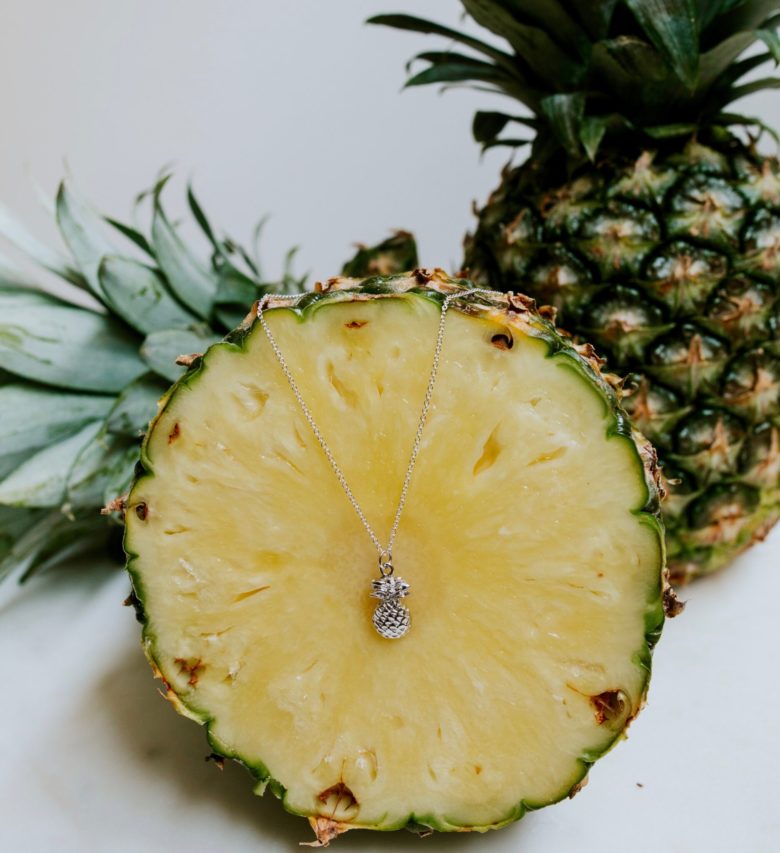 sterling silver pineapple necklace