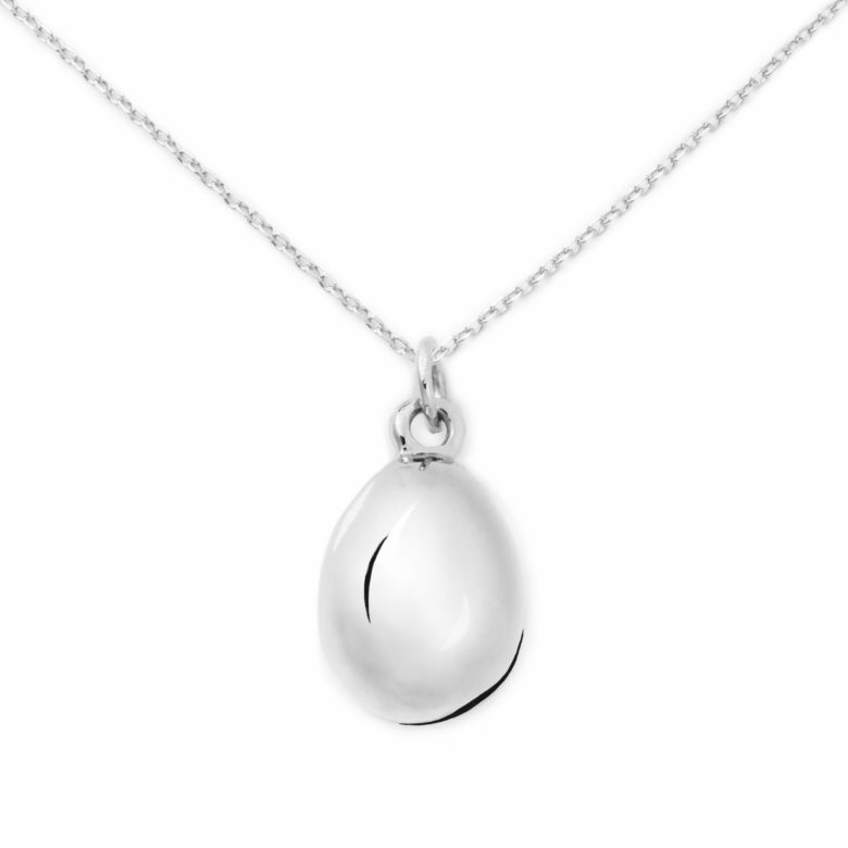 Egg Necklace (3D), Sterling Silver