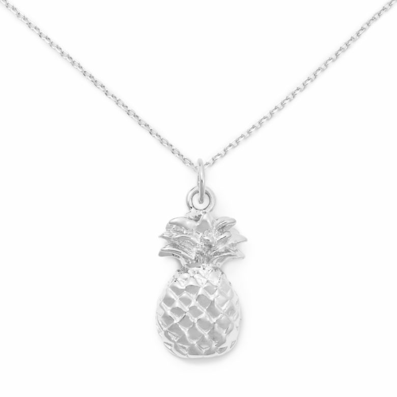 Pineapple Necklace, Sterling Silver