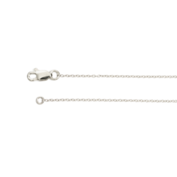 14K white gold cable chain, Adjustable