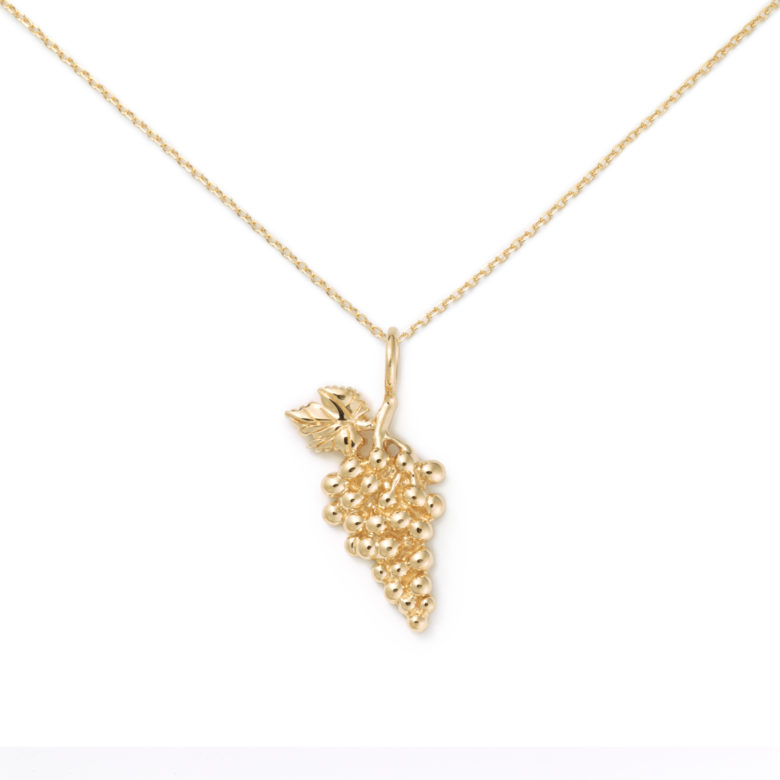 Grapes Necklace, Yellow Gold Plated