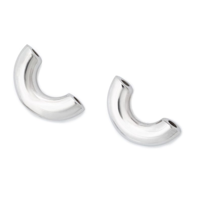 Elbow Macaroni Earrings, Sterling Silver