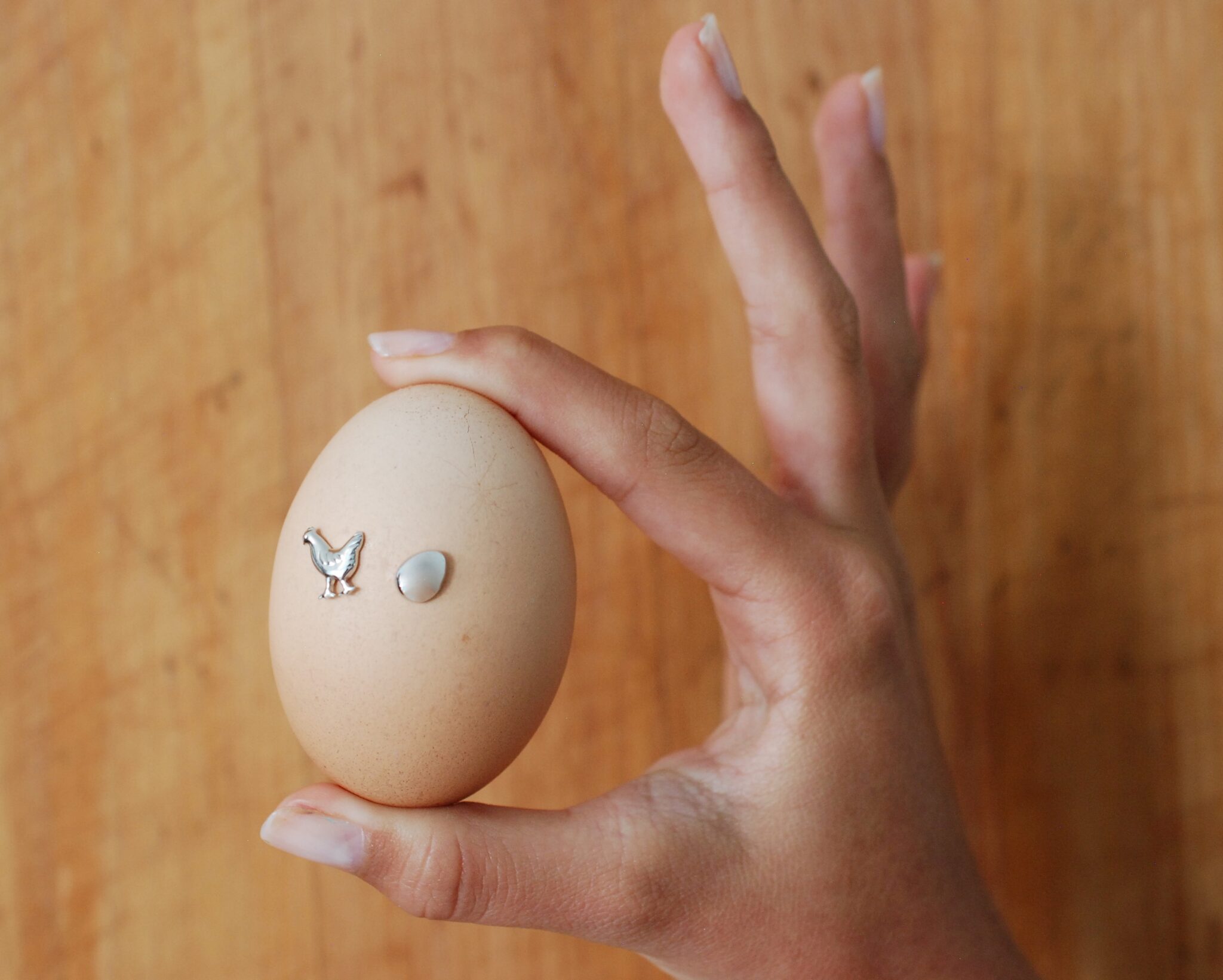 Egg Earrings, Sterling Silver - Delicacies