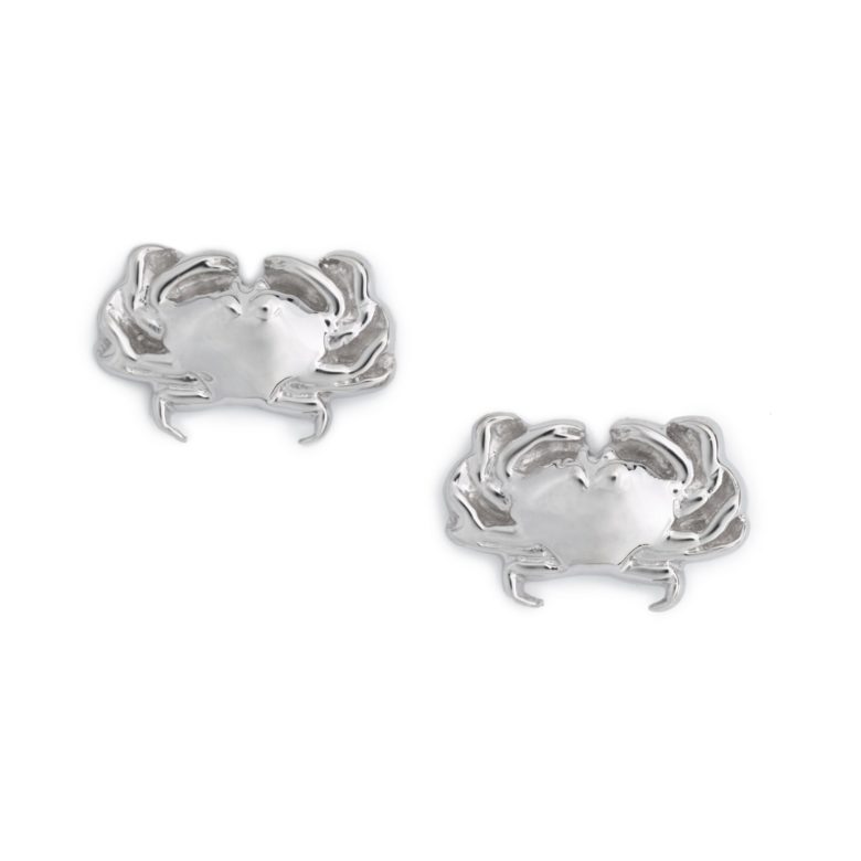 Crab Earrings, Sterling Silver