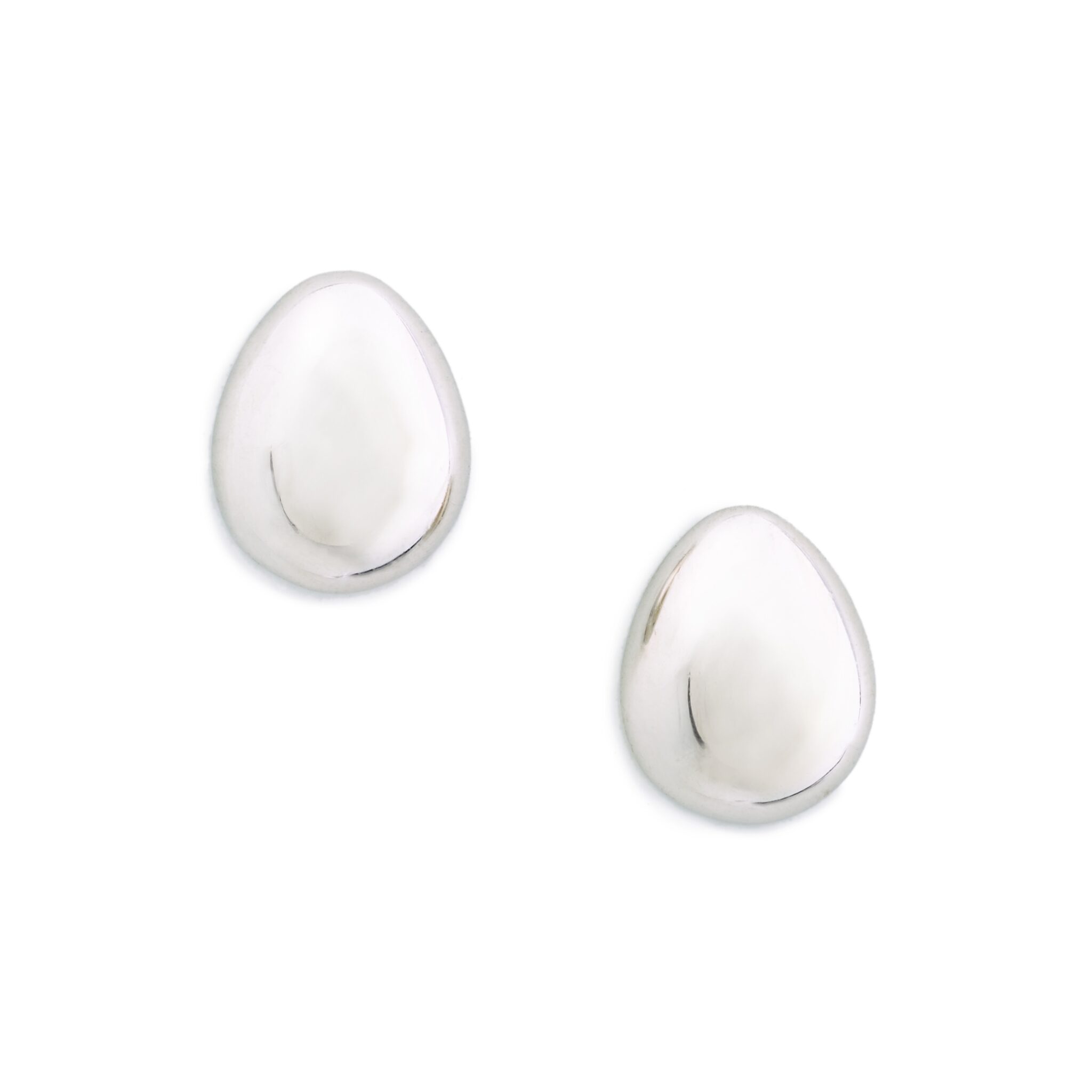 Egg Earrings, Sterling Silver