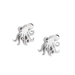 Octopus Earrings, Sterling Silver