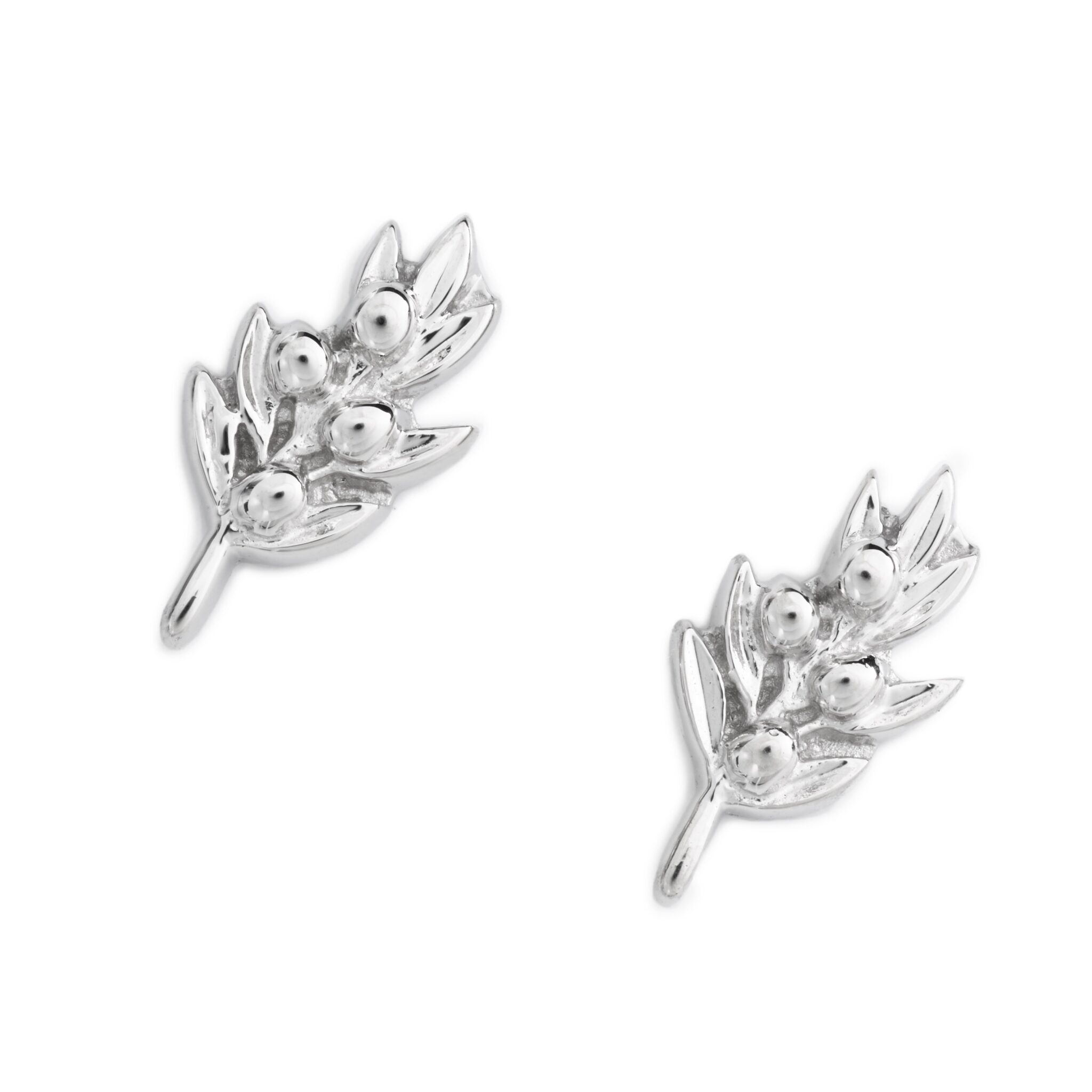 Olive Earrings, Sterling Silver