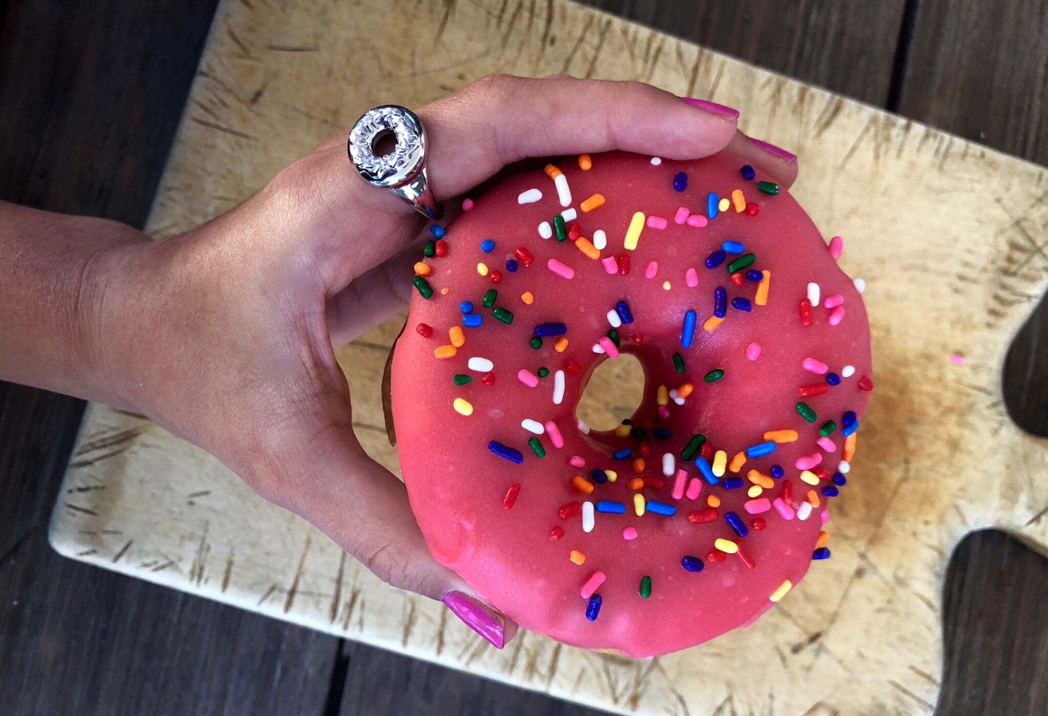 Sprinkle Doughnut Ring, Sterling Silver Delicacies