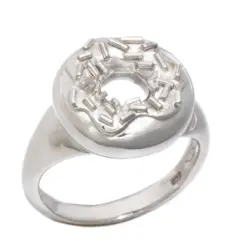 Sprinkle Doughnut Ring, Sterling Silver