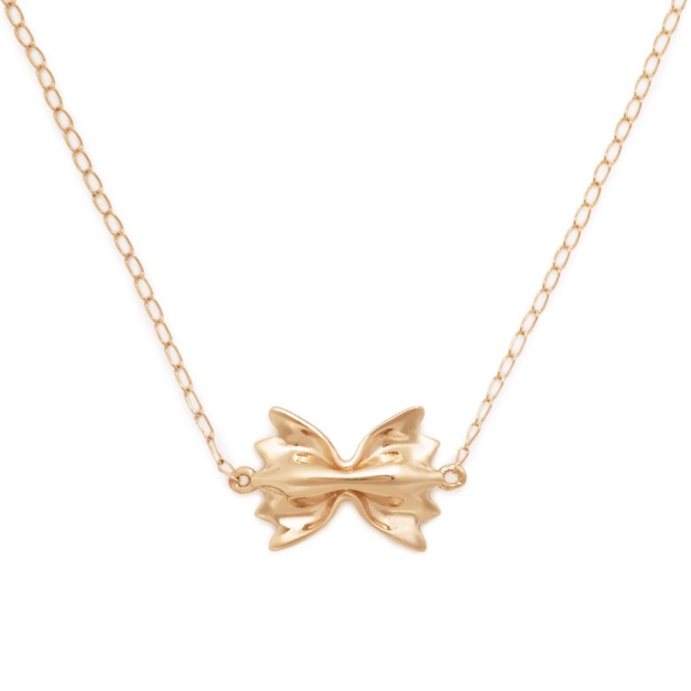 Farfalle Necklace, Mini Size, Yellow Gold Plated