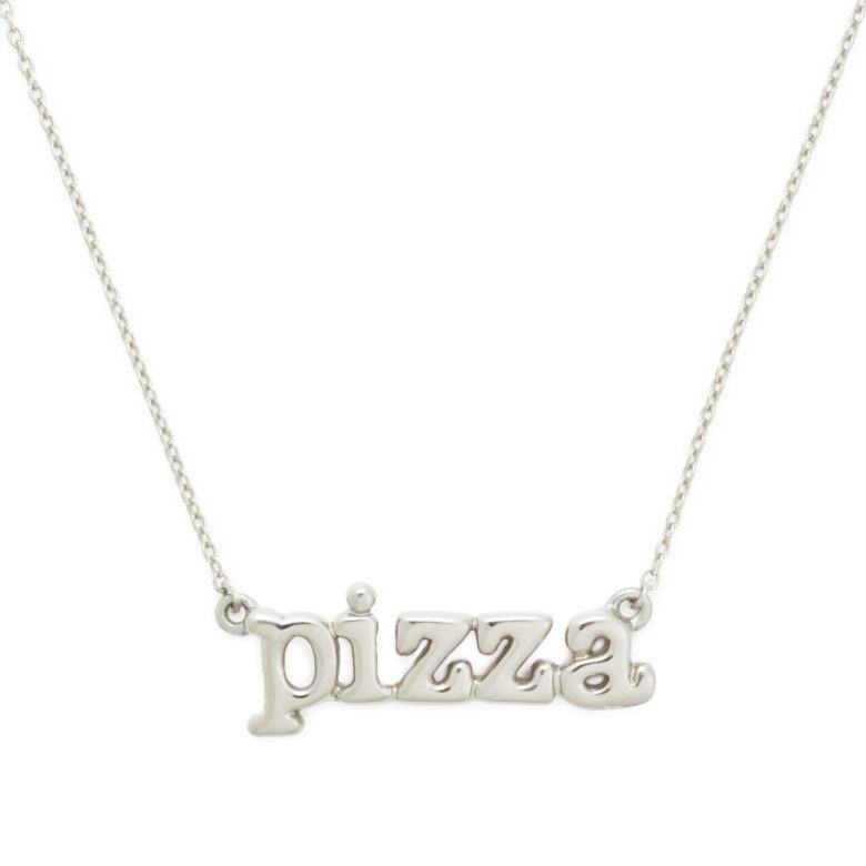 Pizza Necklace, Sterling Silver