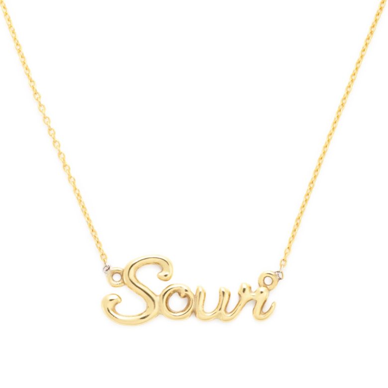 Sour Necklace, Yellow Gold Plated