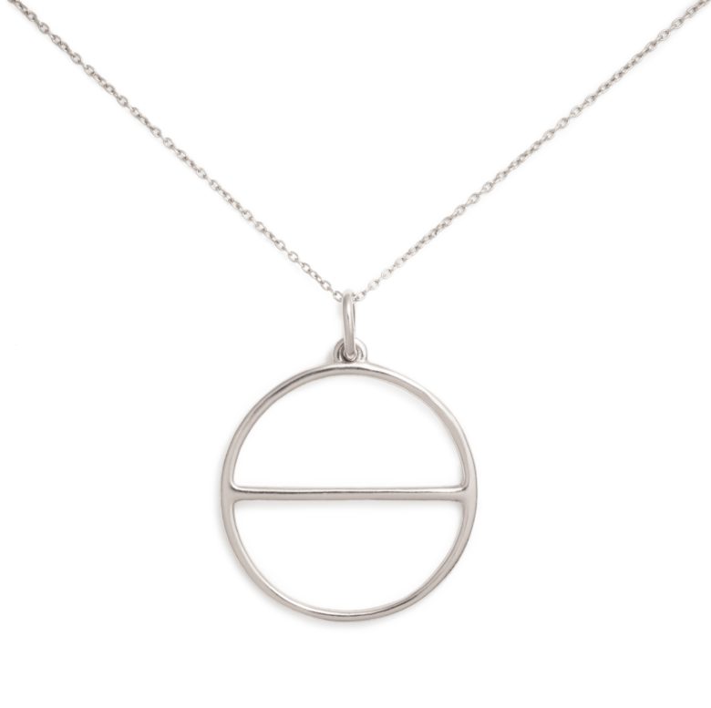 Salt Symbol Necklace (Large), Sterling Silver