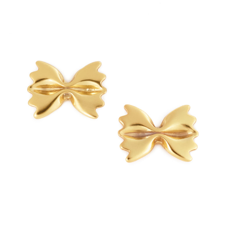 Farfalle Earrings, Yellow Gold Plated