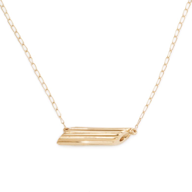 Penne Necklace, Mini Size, Yellow Gold Plated