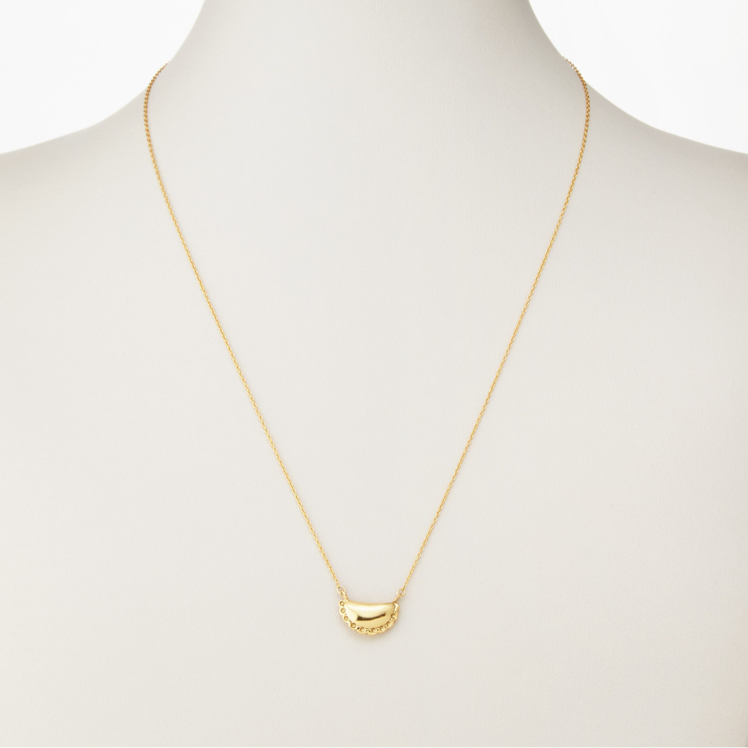 Empanada Necklace, Yellow Gold Plated - Delicacies