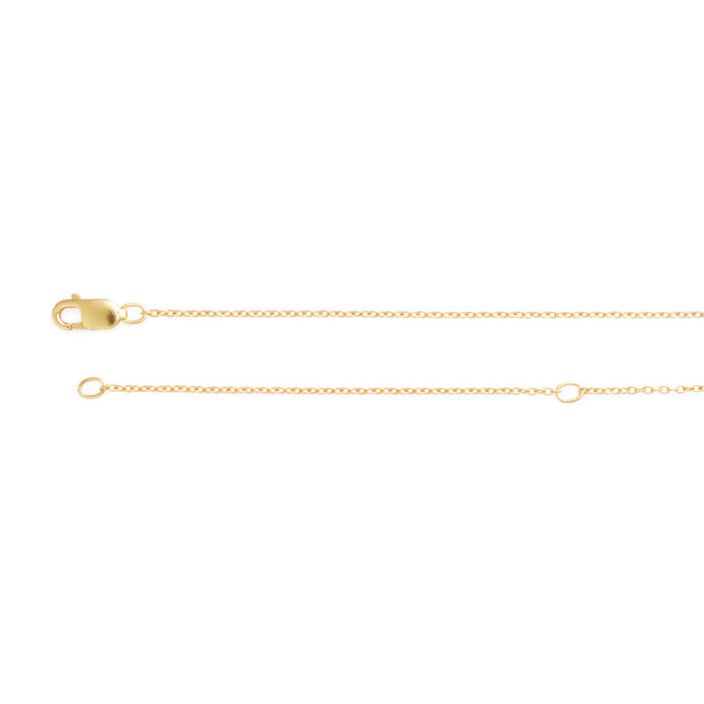 16-18" Adjustable Yellow Gold Plated Cable Chain
