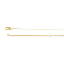 18-20" Adjustable Yellow Gold Plated Rolo Chain