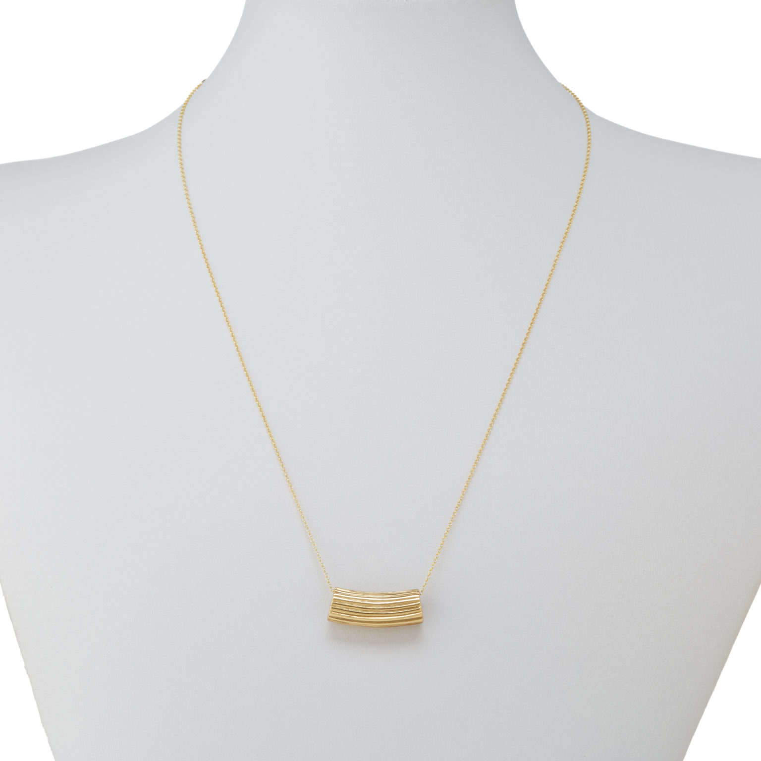 Rigatoni Necklace, Yellow Gold Plated - Delicacies