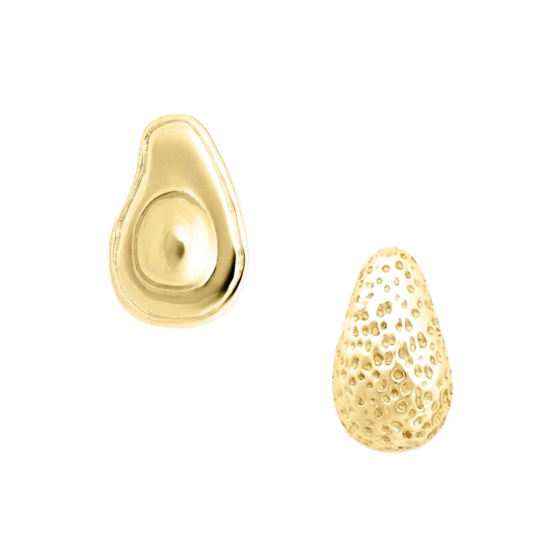Avocado (Two Ways) Earring Set, Yellow Gold Plated