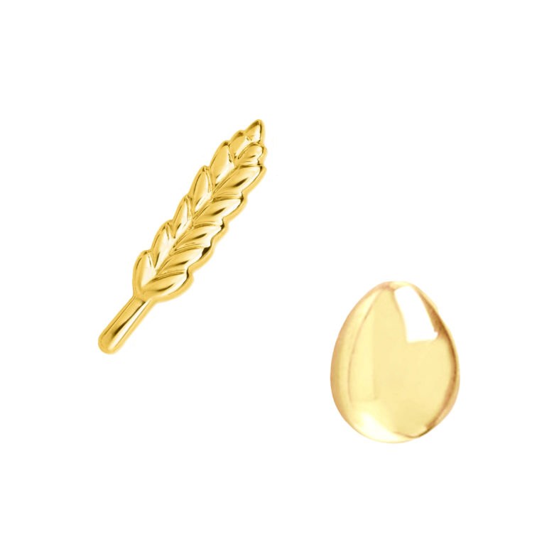 Baker's Earring Set, Yellow Gold Plated