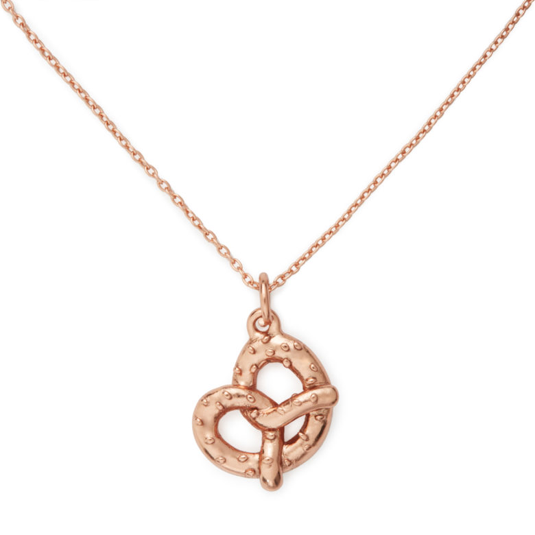 Pretzel Necklace, Rose Gold Plated