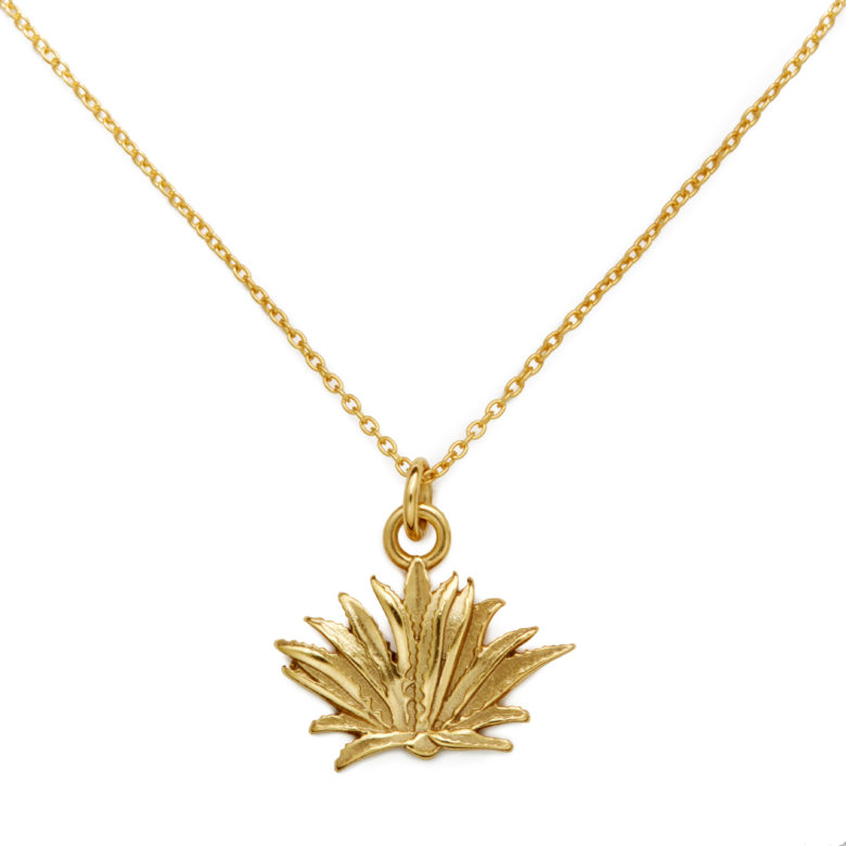 agave necklace gold silver