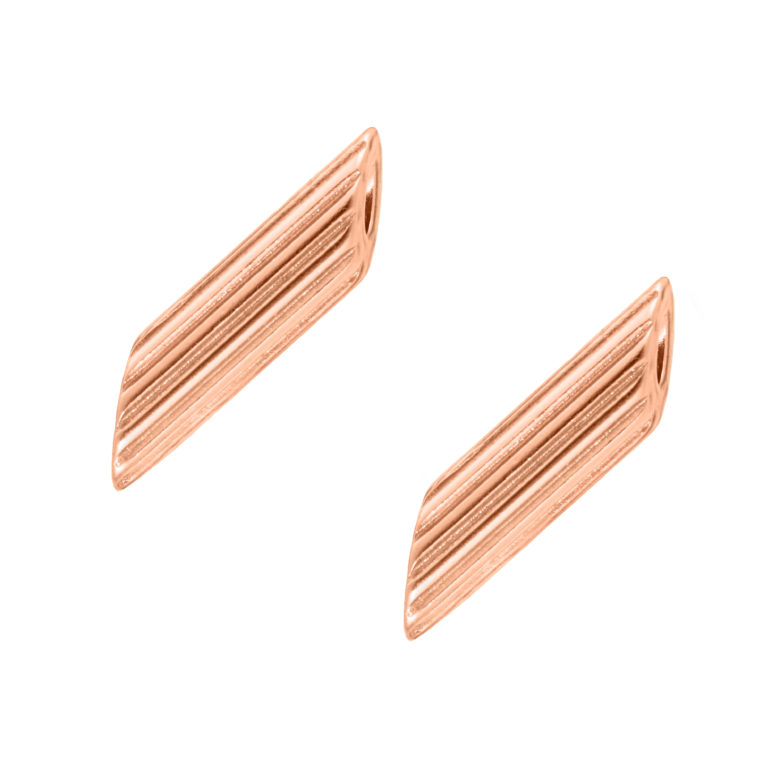 Penne Pasta Earrings, Rose Gold Plated