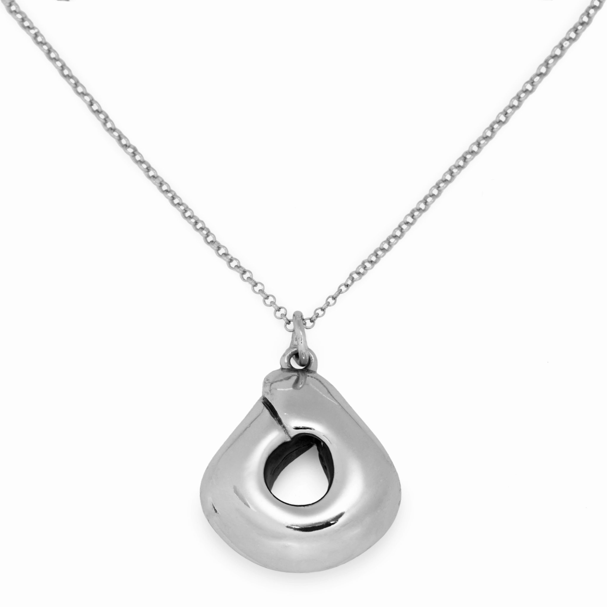 Tortellini Necklace, Sterling Silver Delicacies