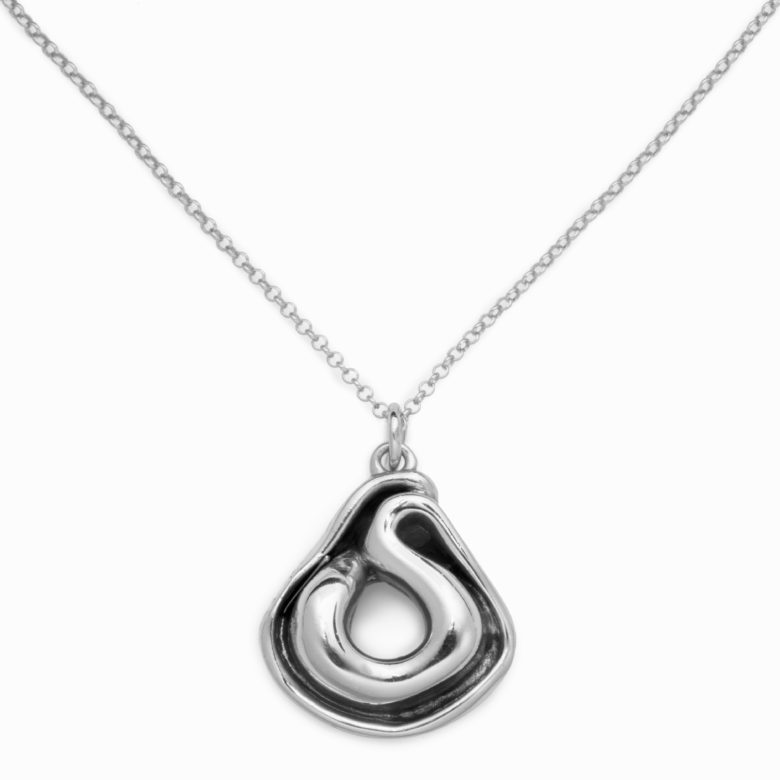 Tortellini Necklace, Sterling Silver