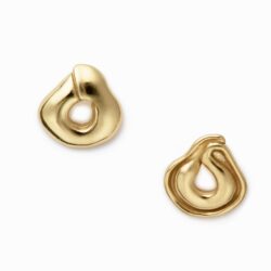 Tortellini Earrings, Yellow Gold Plated
