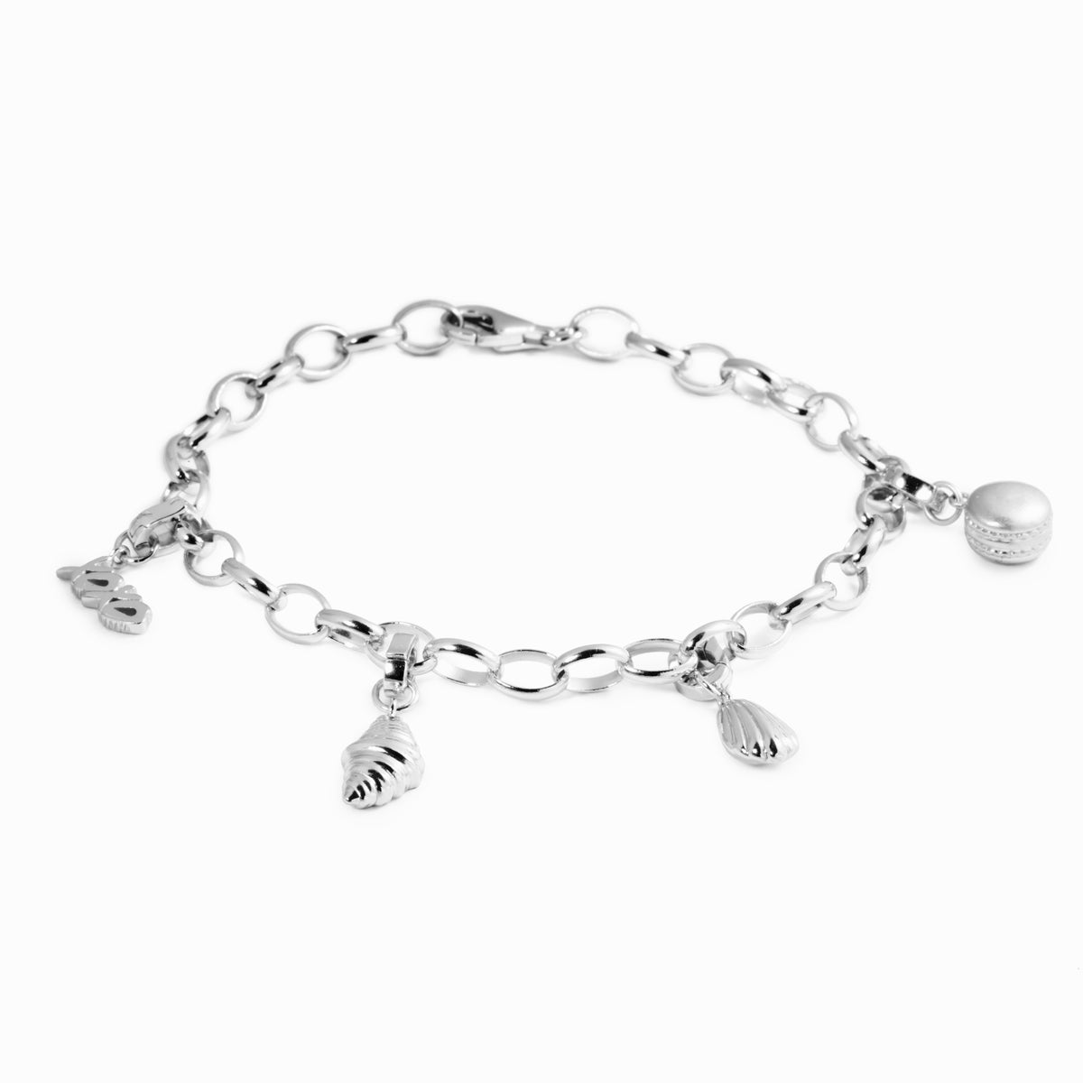 Dorie's French Pastry Charm Bracelet (bracelet + 4 charms)