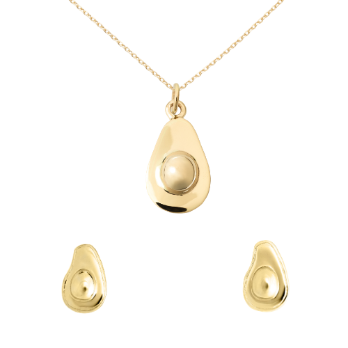 Avocado Necklace & Earrings Bundle