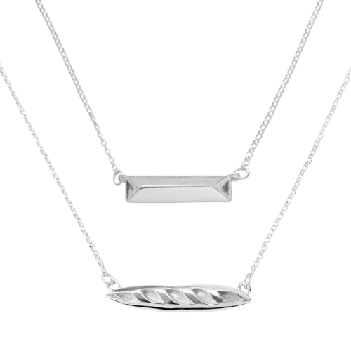 Butter Necklace & Baguette Necklace Bundle