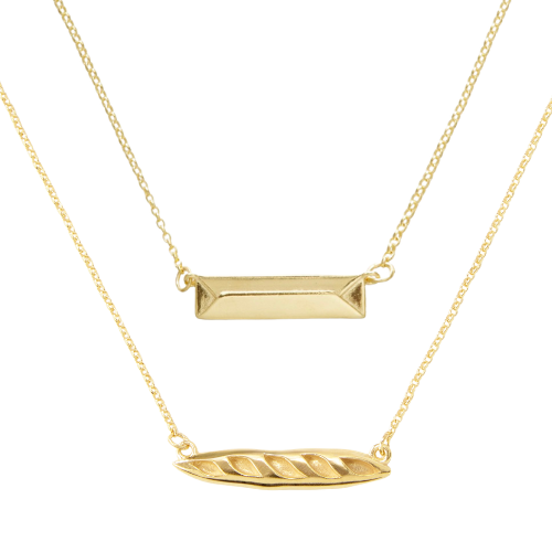 Butter Necklace & Baguette Necklace Bundle