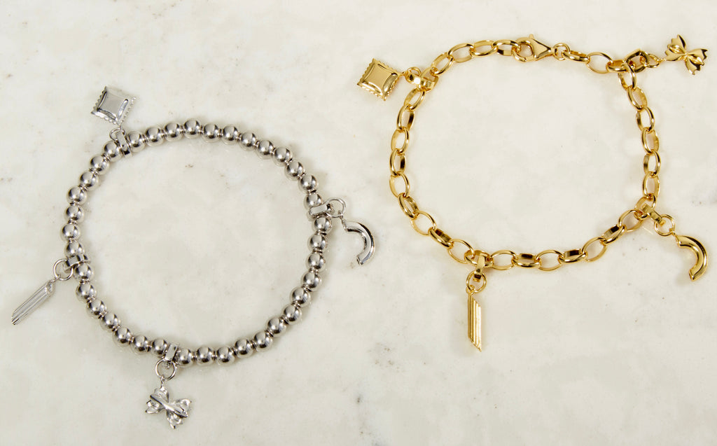 Pasta Obsessed Charm Bracelet (four charms + bracelet)