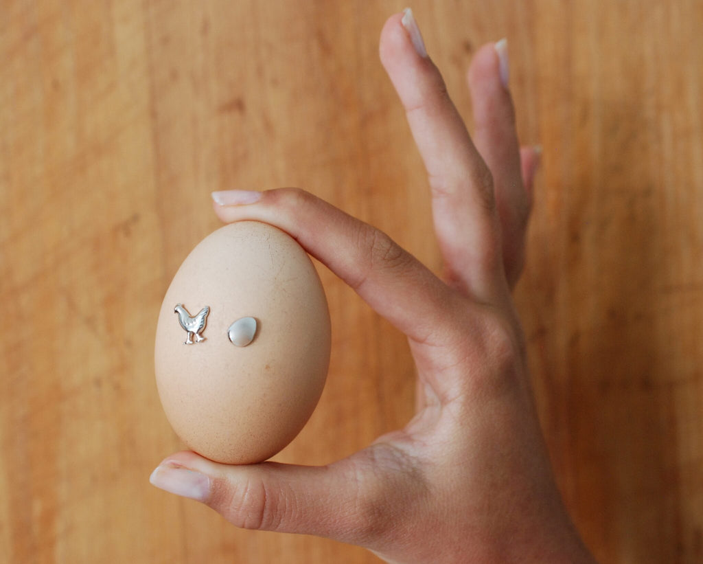 Chicken and Egg Earring Set