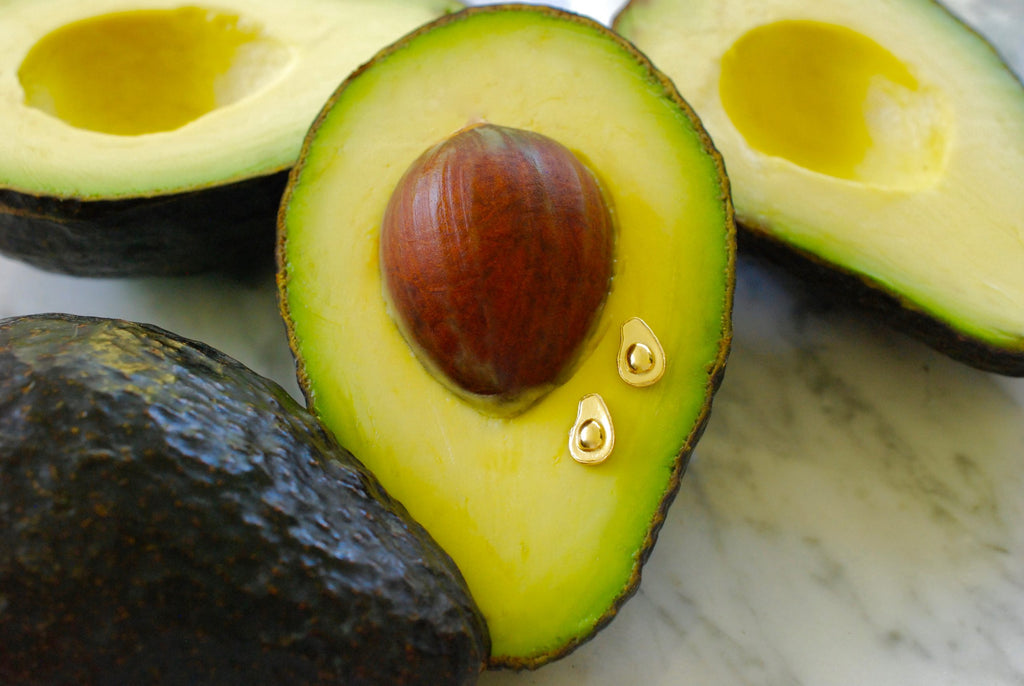 Avocado Halved Earrings