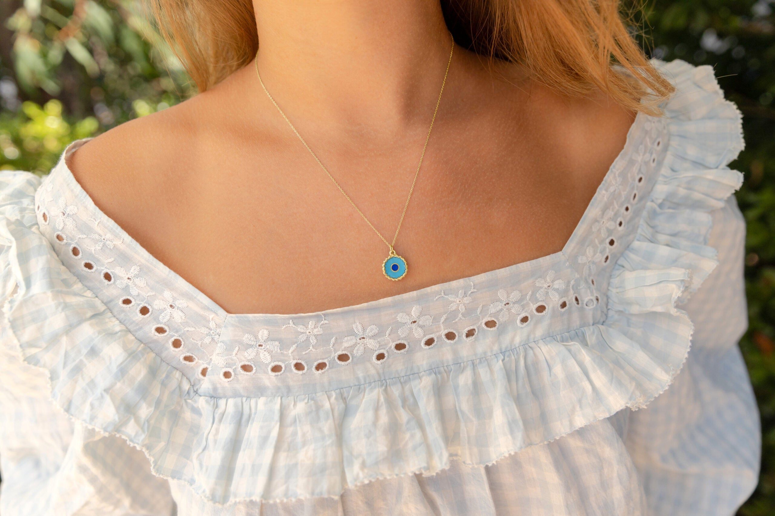 'Evil Eye' Pie Necklace