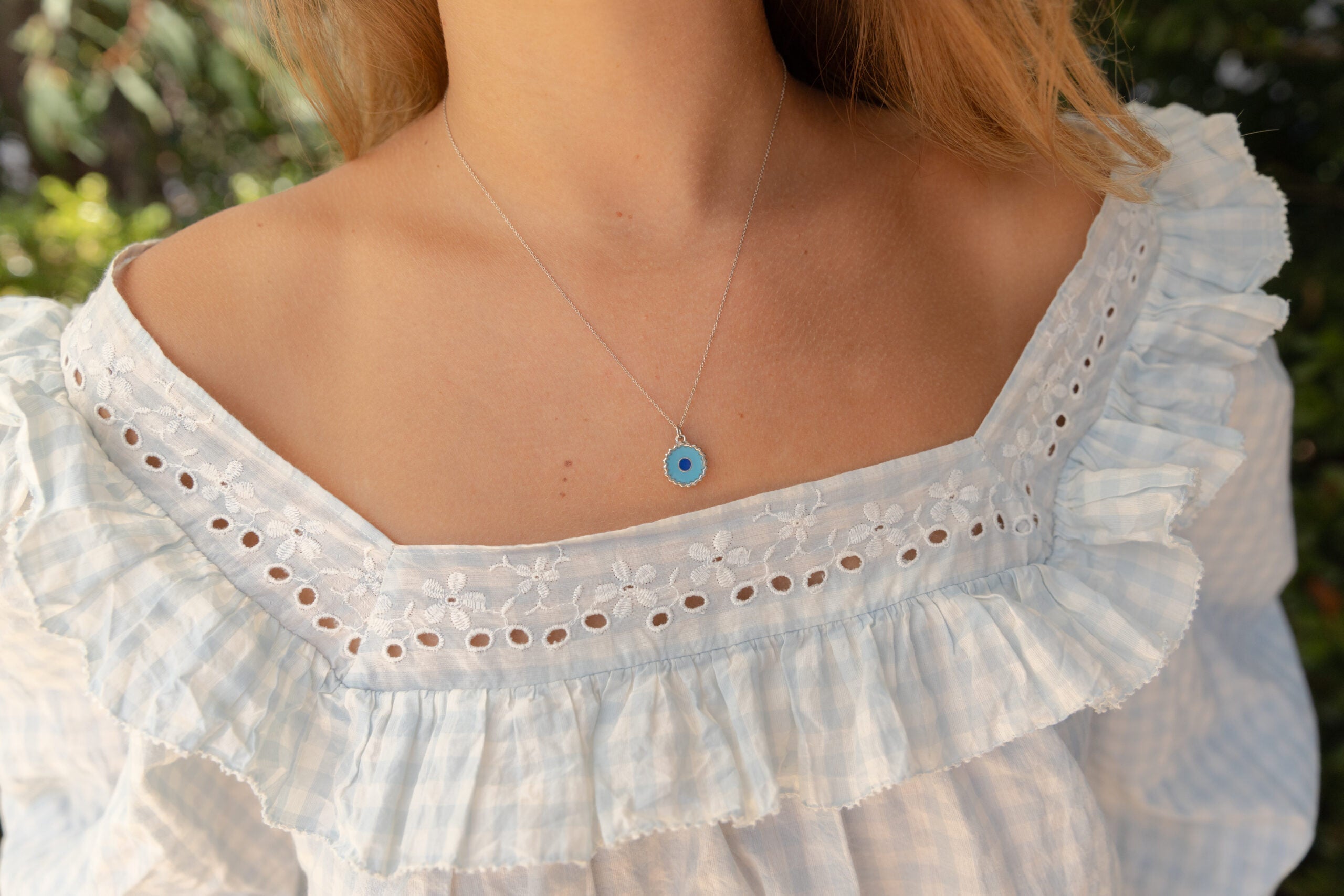 'Evil Eye' Pie Necklace