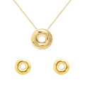 Glazed Doughnut Necklace & Glazed Donut Earrings Bundle