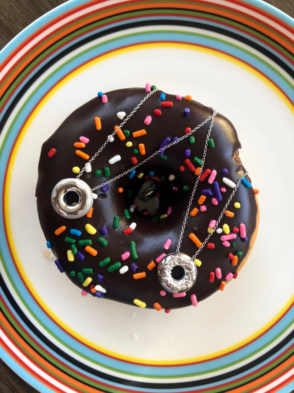 Sprinkle Doughnut Necklace