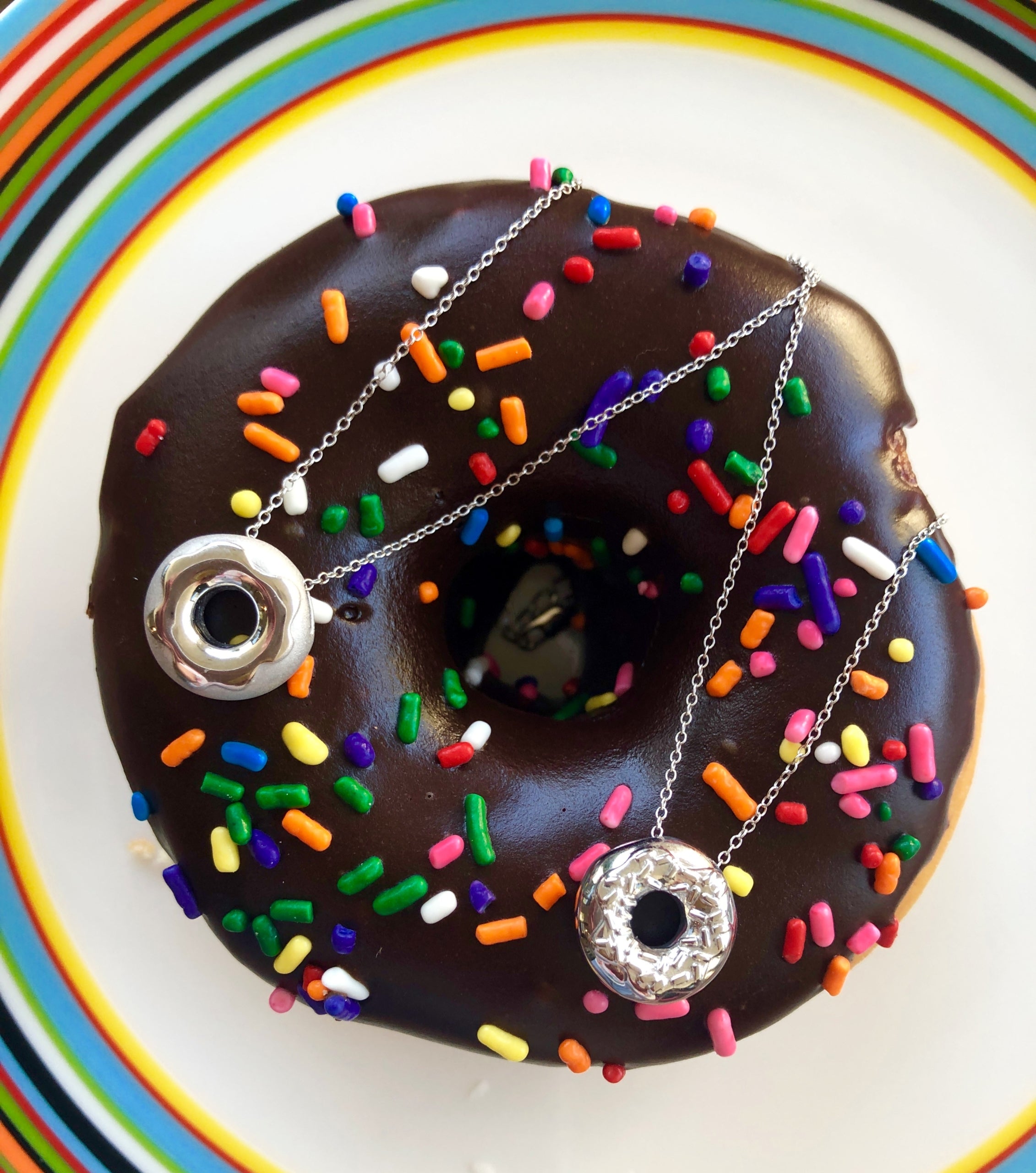 Glazed Doughnut Necklace