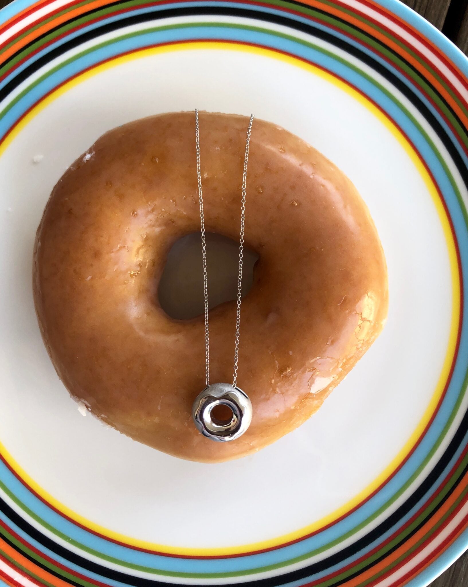 Glazed Doughnut Necklace
